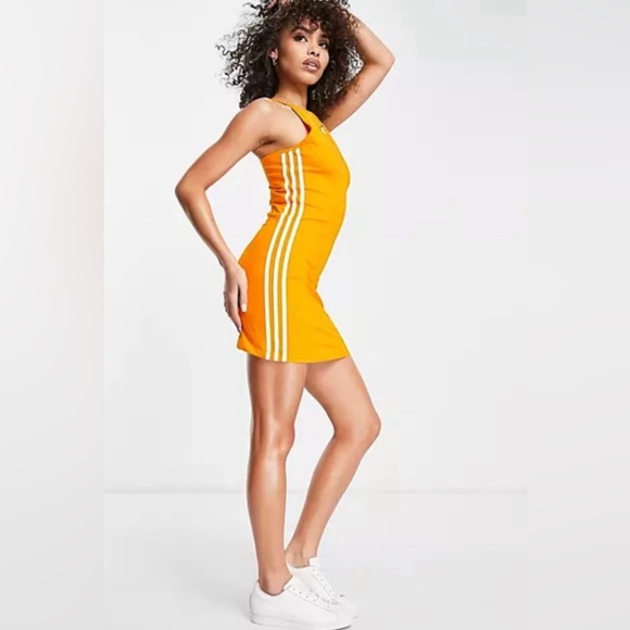 Adidas Orange Bodycon Dress - Picture 2 of 4